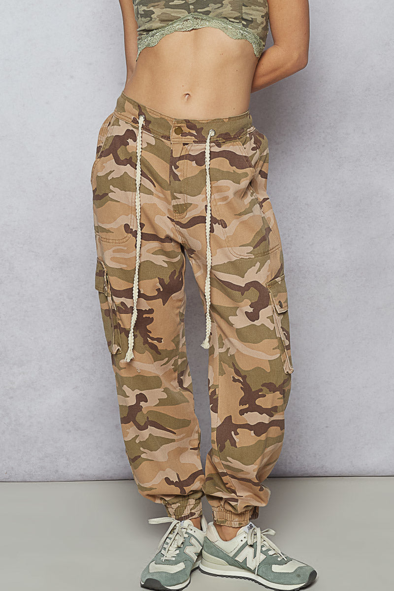 Beige Camo Twill Pants