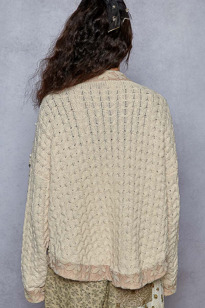 Powder Cream Cardigan
