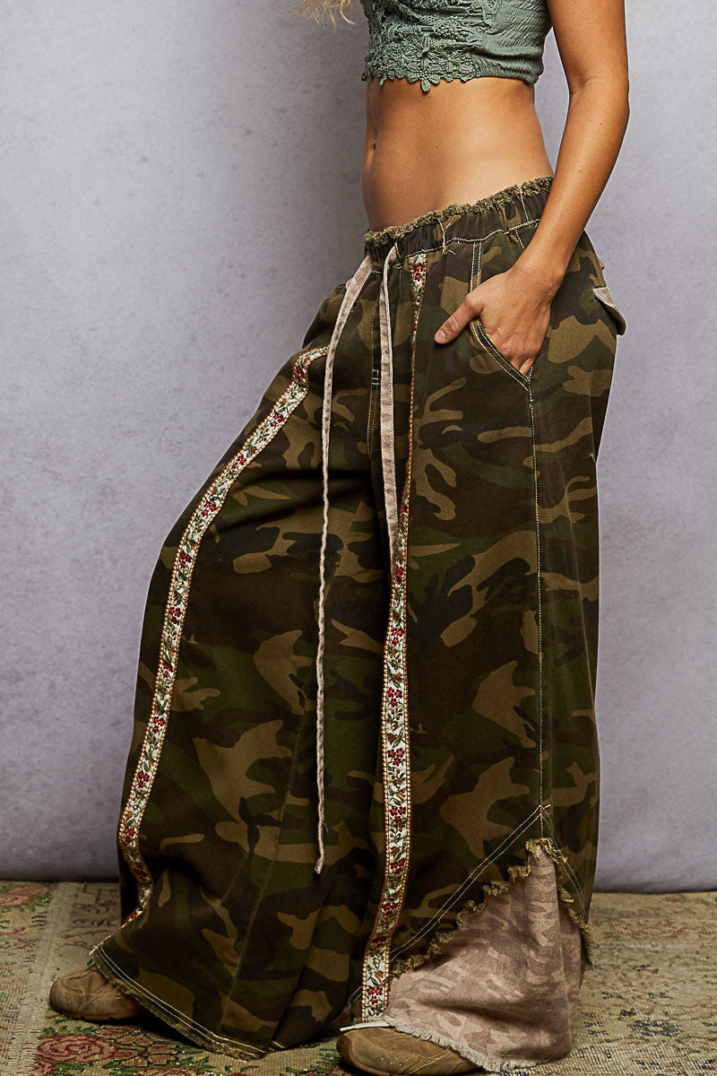 BOHO Camo Wide Leg Pants by POL
