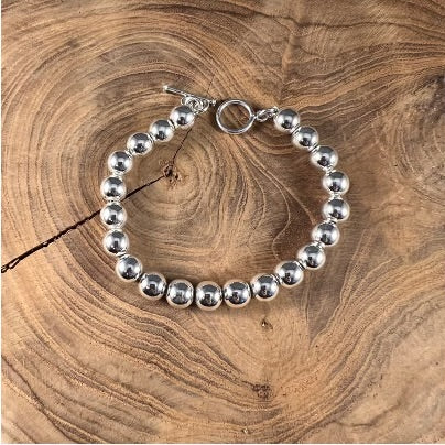 BOHO SOL Toggle Silver Ball Bracelet T4150