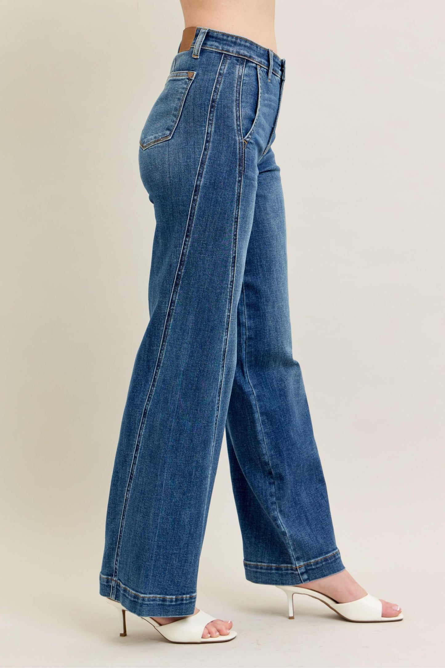 Judy Blue High Waist Trouser Wide Leg Jeans 82656