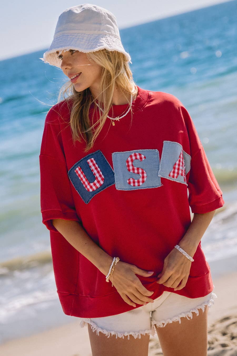 USA Logo Patch French Terry Top
