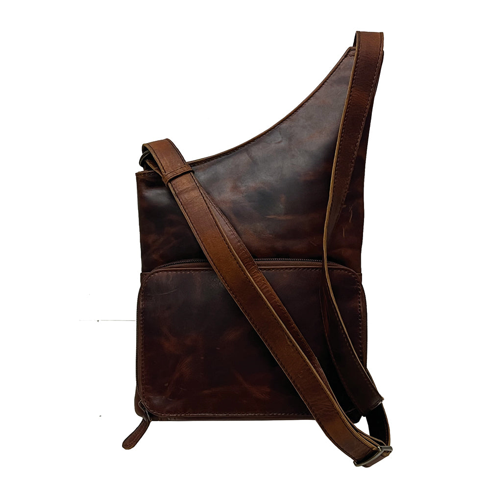 Genuine Leather Honey Brown Sling Bag
