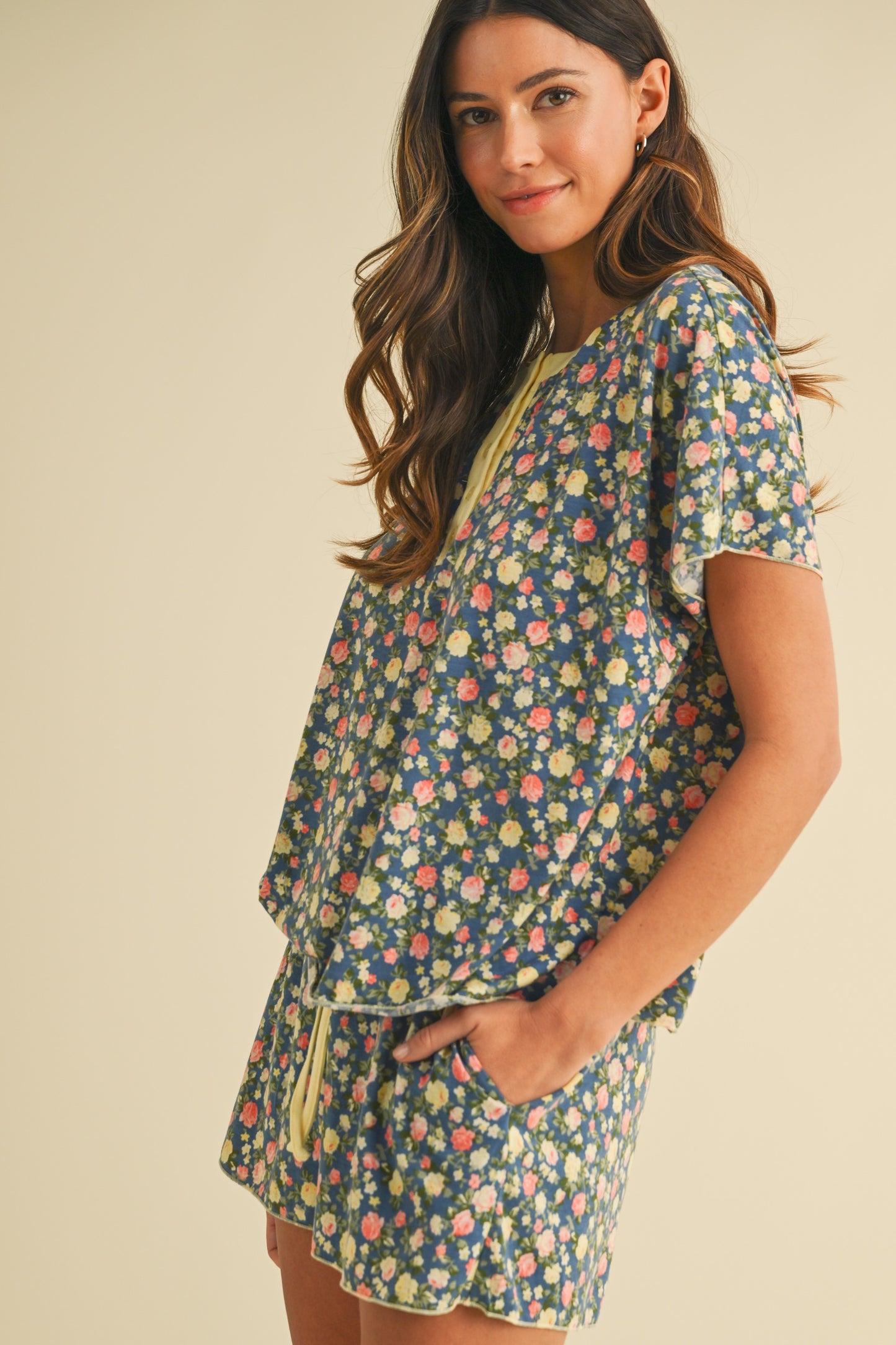 Denim Blue and Butter Lounge Set