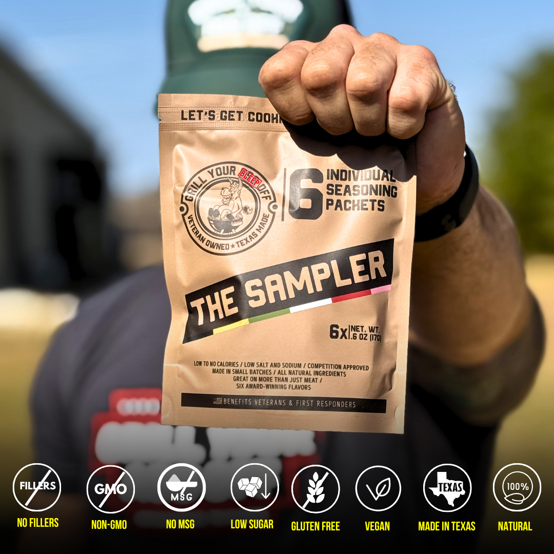 The Sampler - 6 Pack of Seasonings & Spices, Rubs, BBQ, Gift