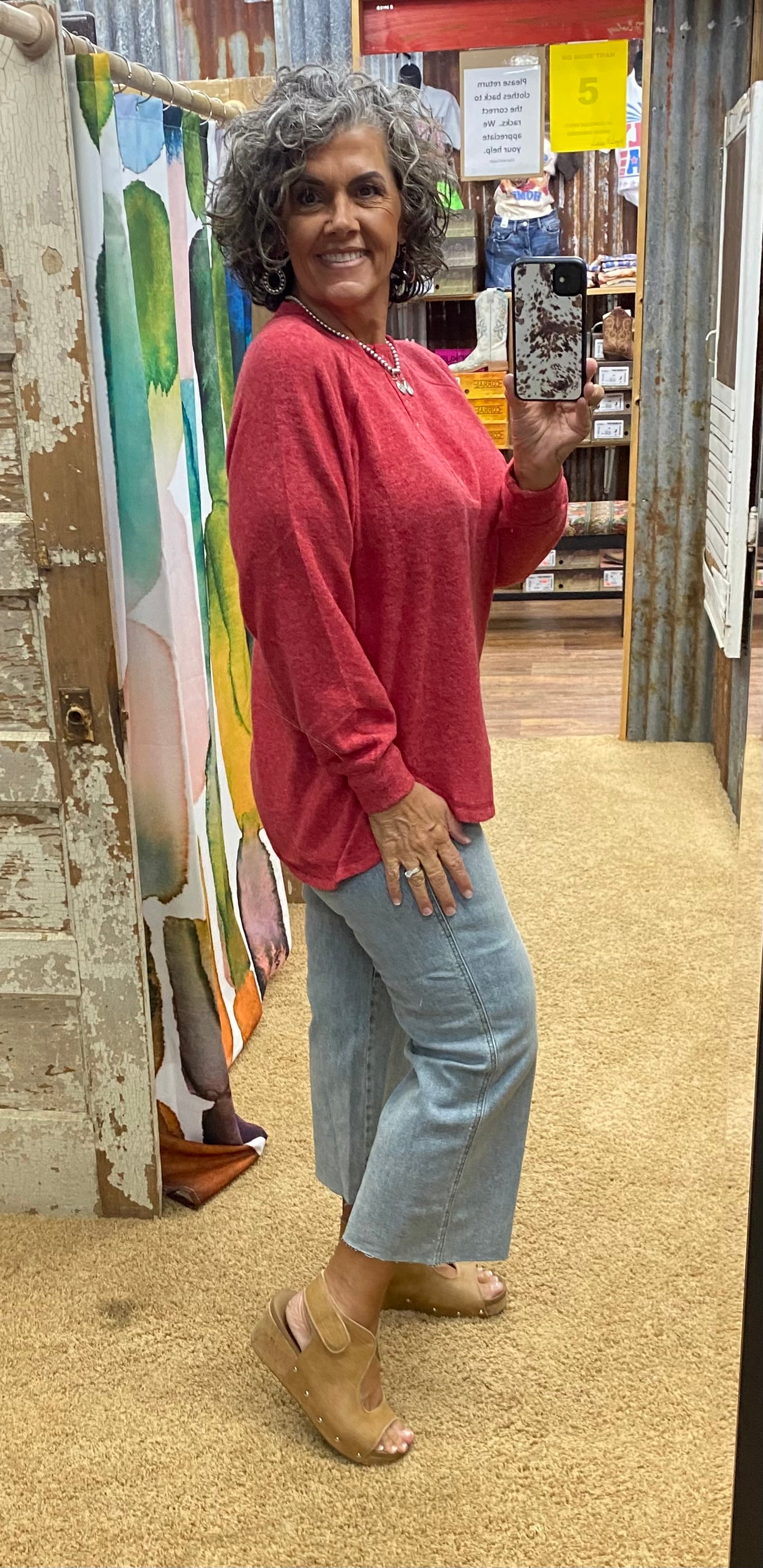 Sale* Judy Blue Mid Rise Tummy Control Raw Hem Crop Wide Leg Jean 88903