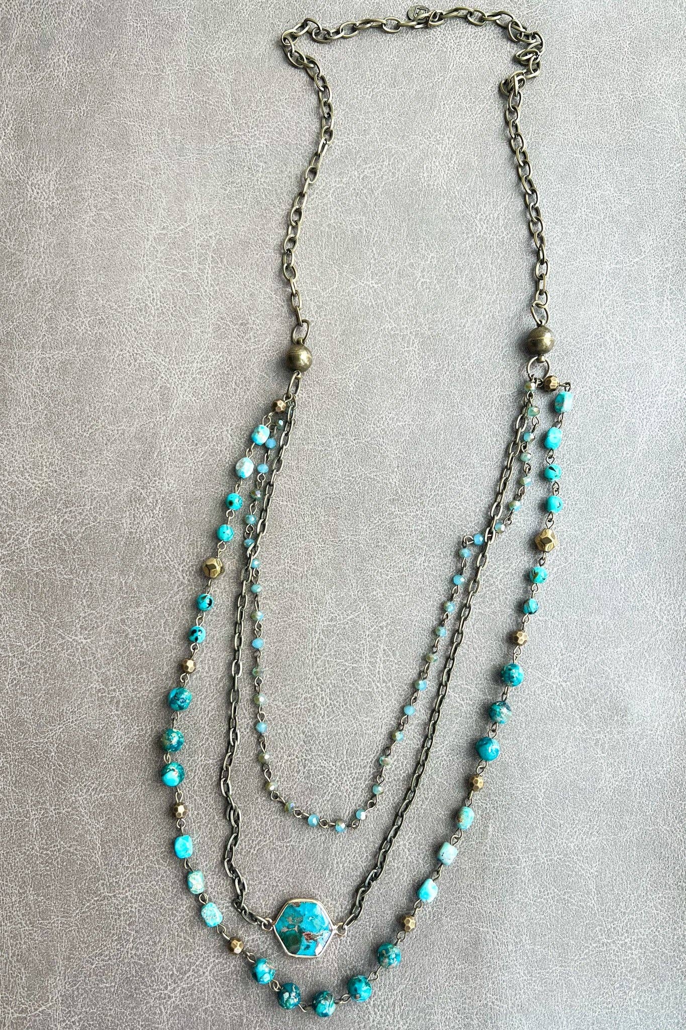 Janet Turquoise Necklace, Earring and Bracelet Set