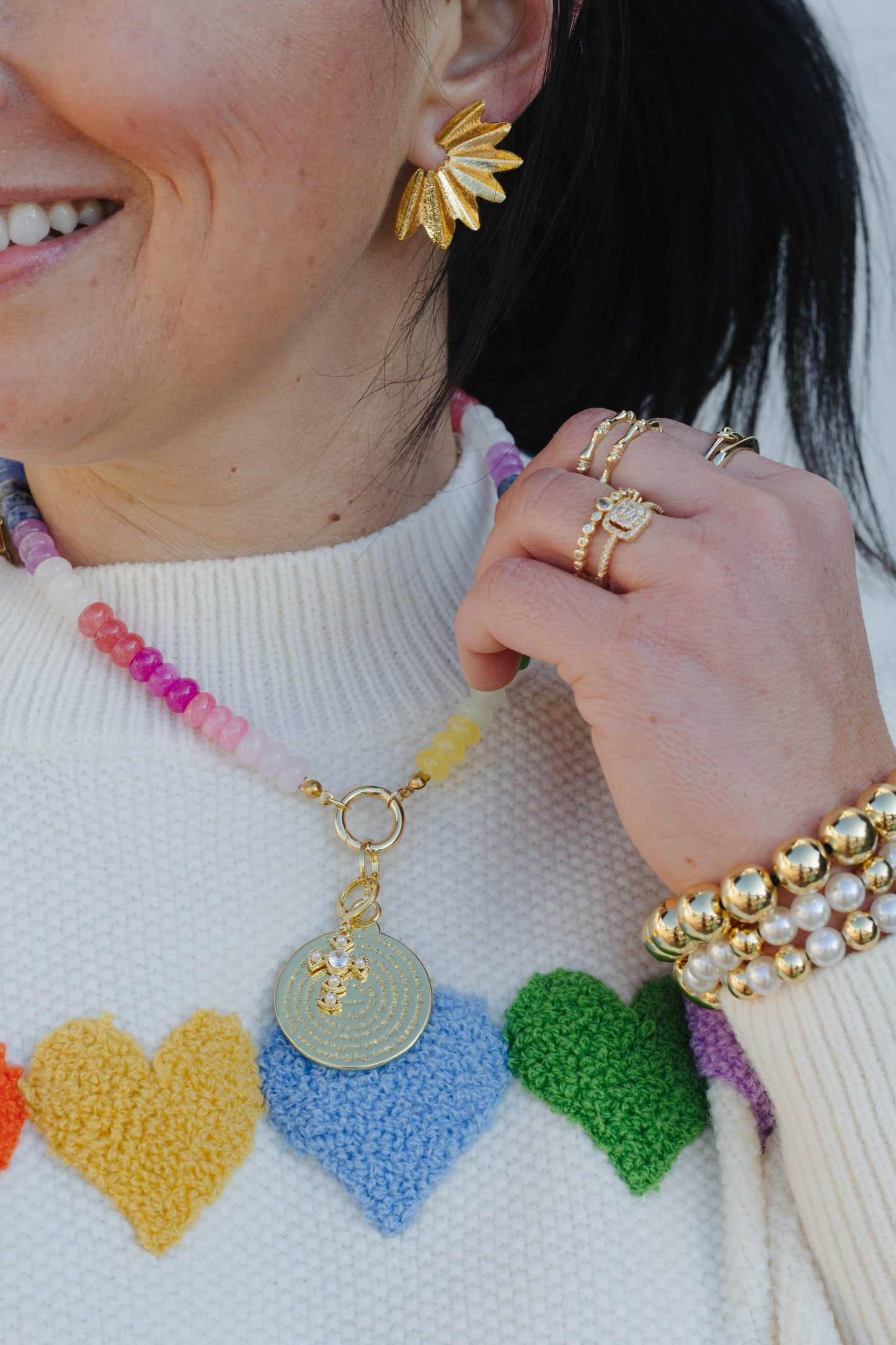 Rainbow Blessings Gemstone Necklace