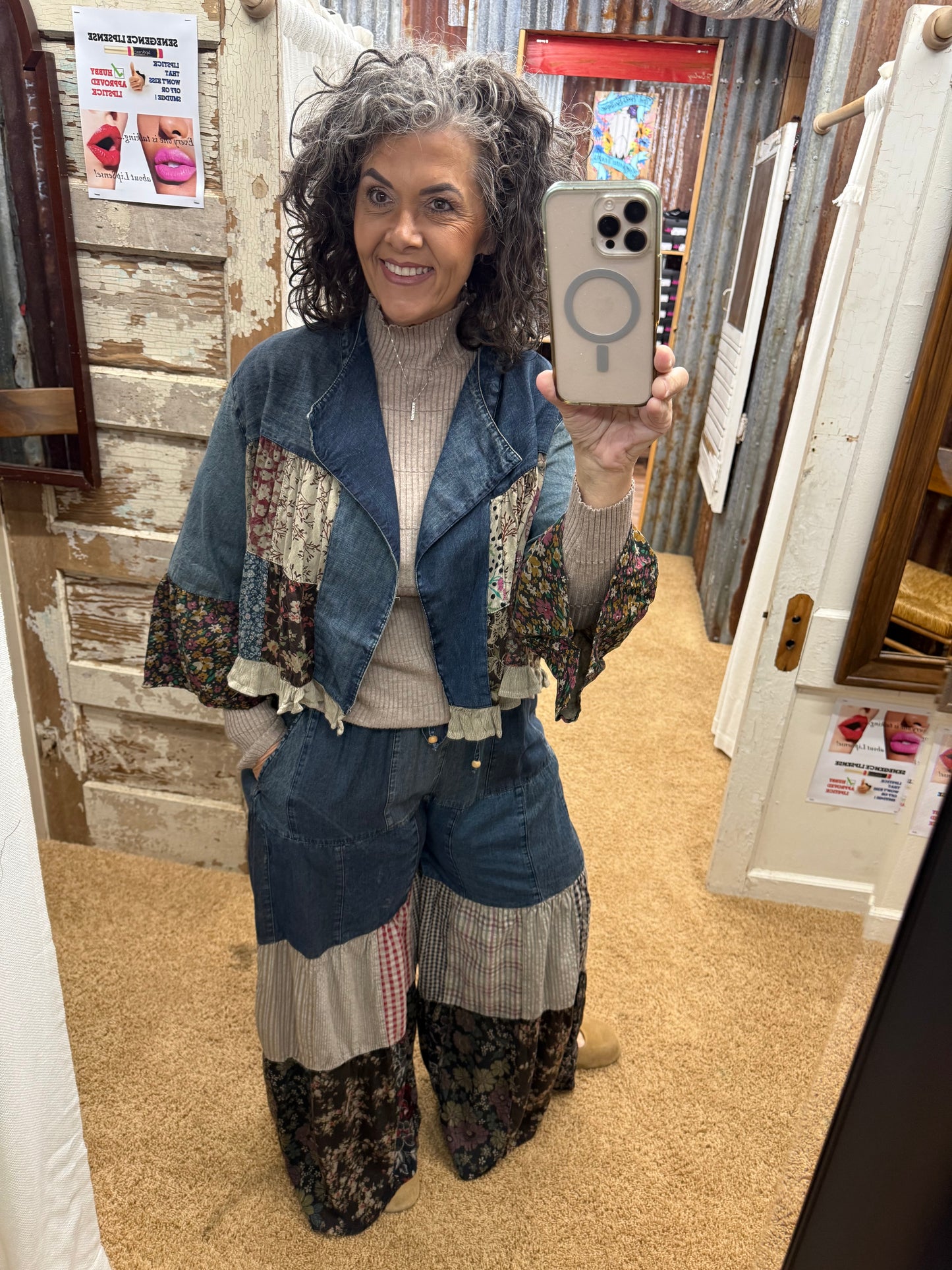 Boho Inspired Embroidered Cardigan With 3/4 Sleeve