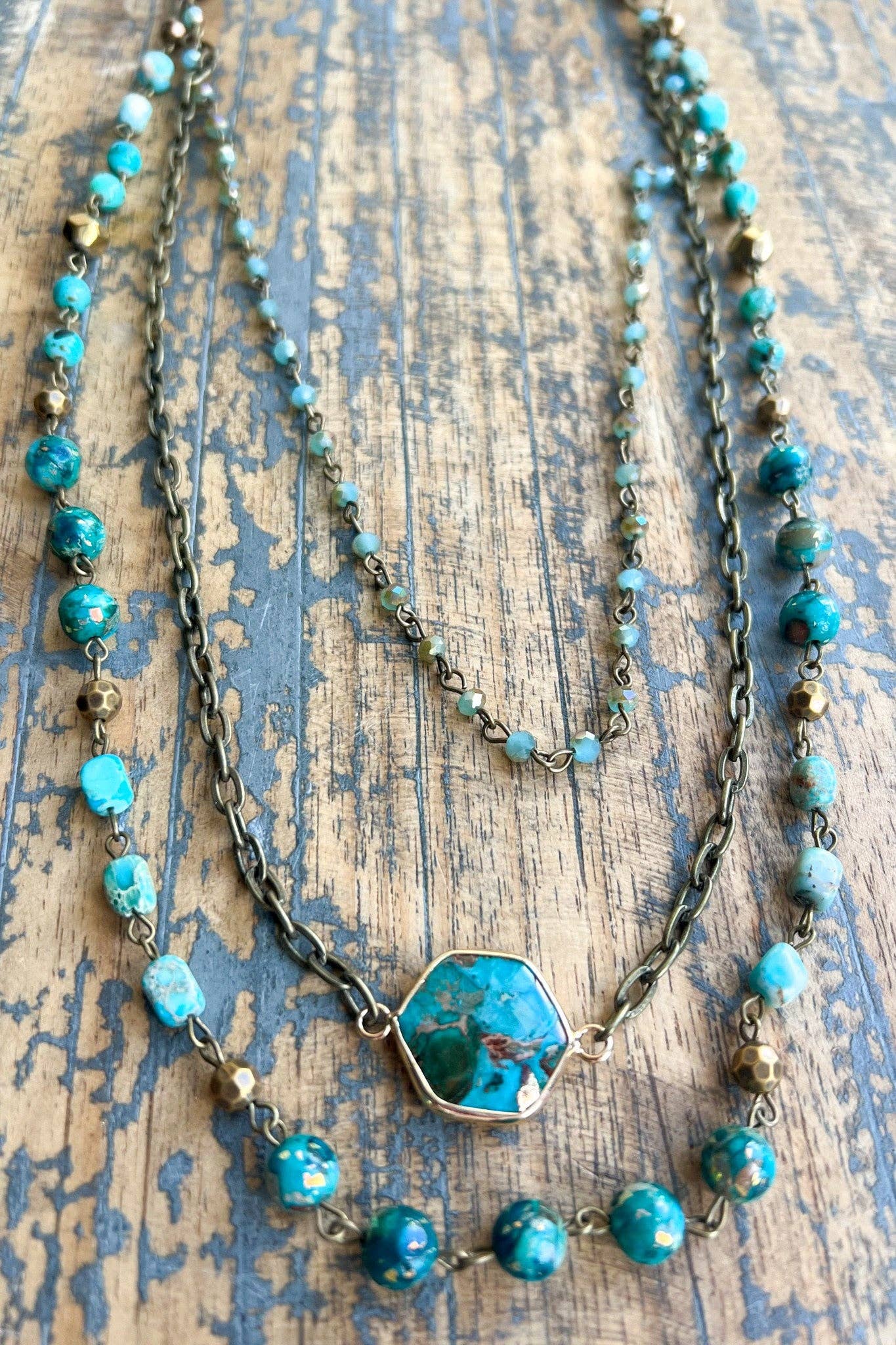 Janet Turquoise Necklace, Earring and Bracelet Set
