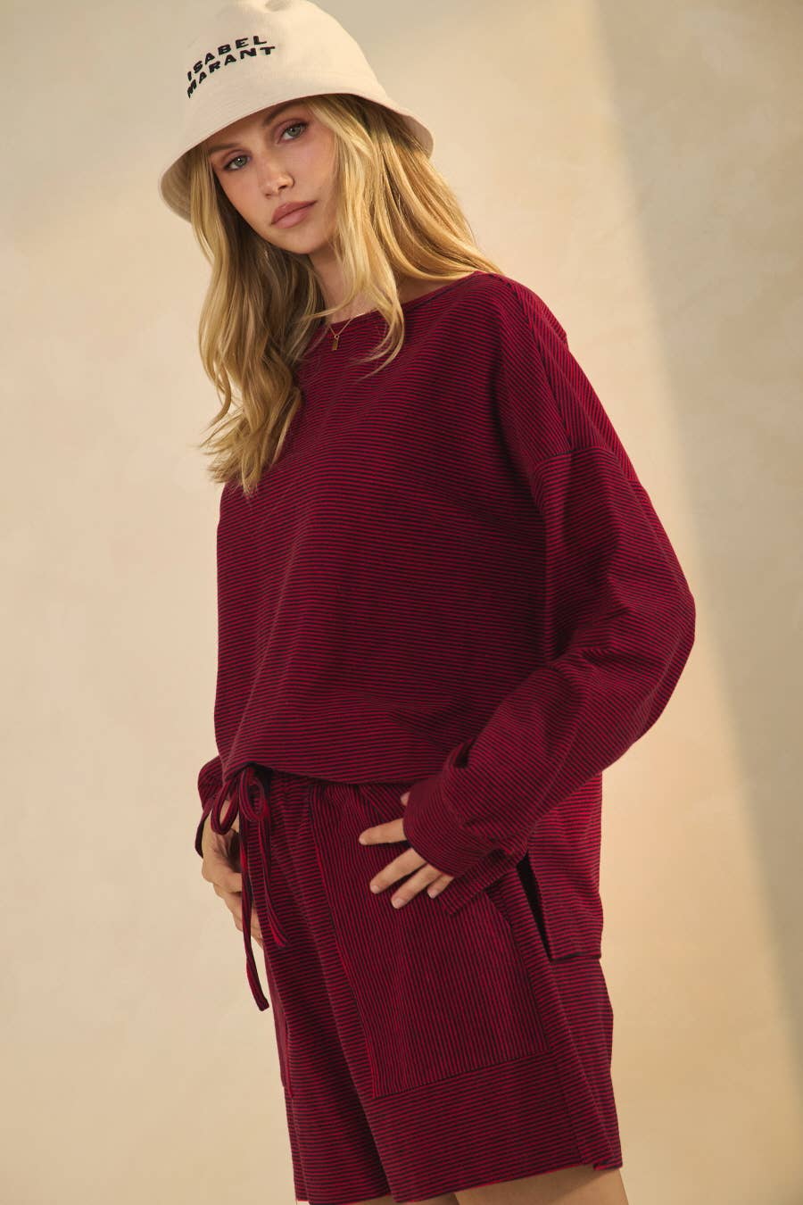 Striped Knit Lounge Set