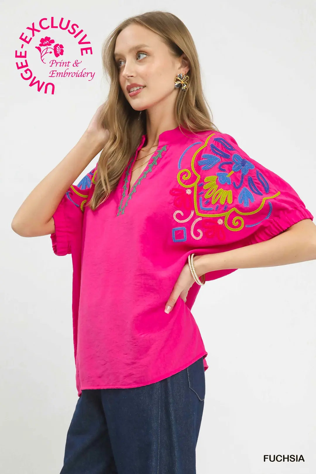 Fuschia Fiesta Blouse