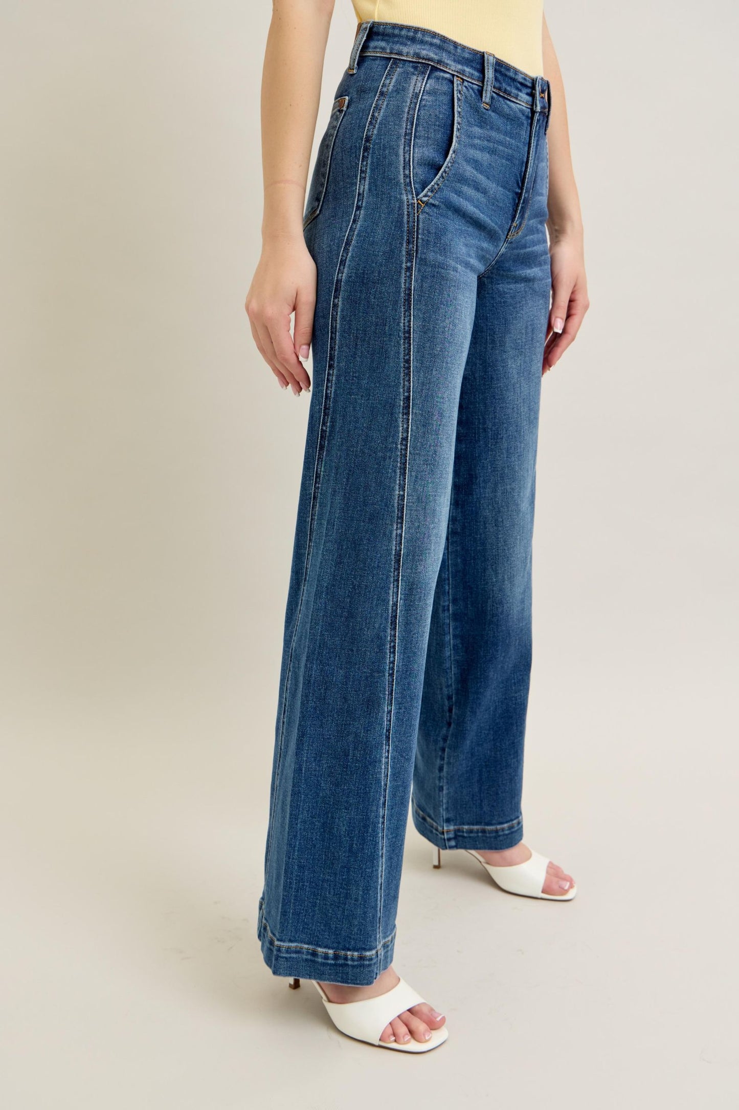 Judy Blue High Waist Trouser Wide Leg Jeans 82656
