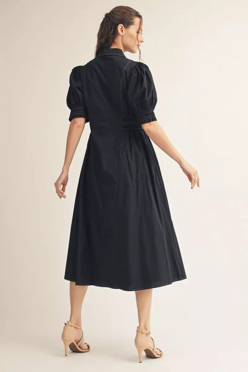 Black Midi Dress by Jodifl