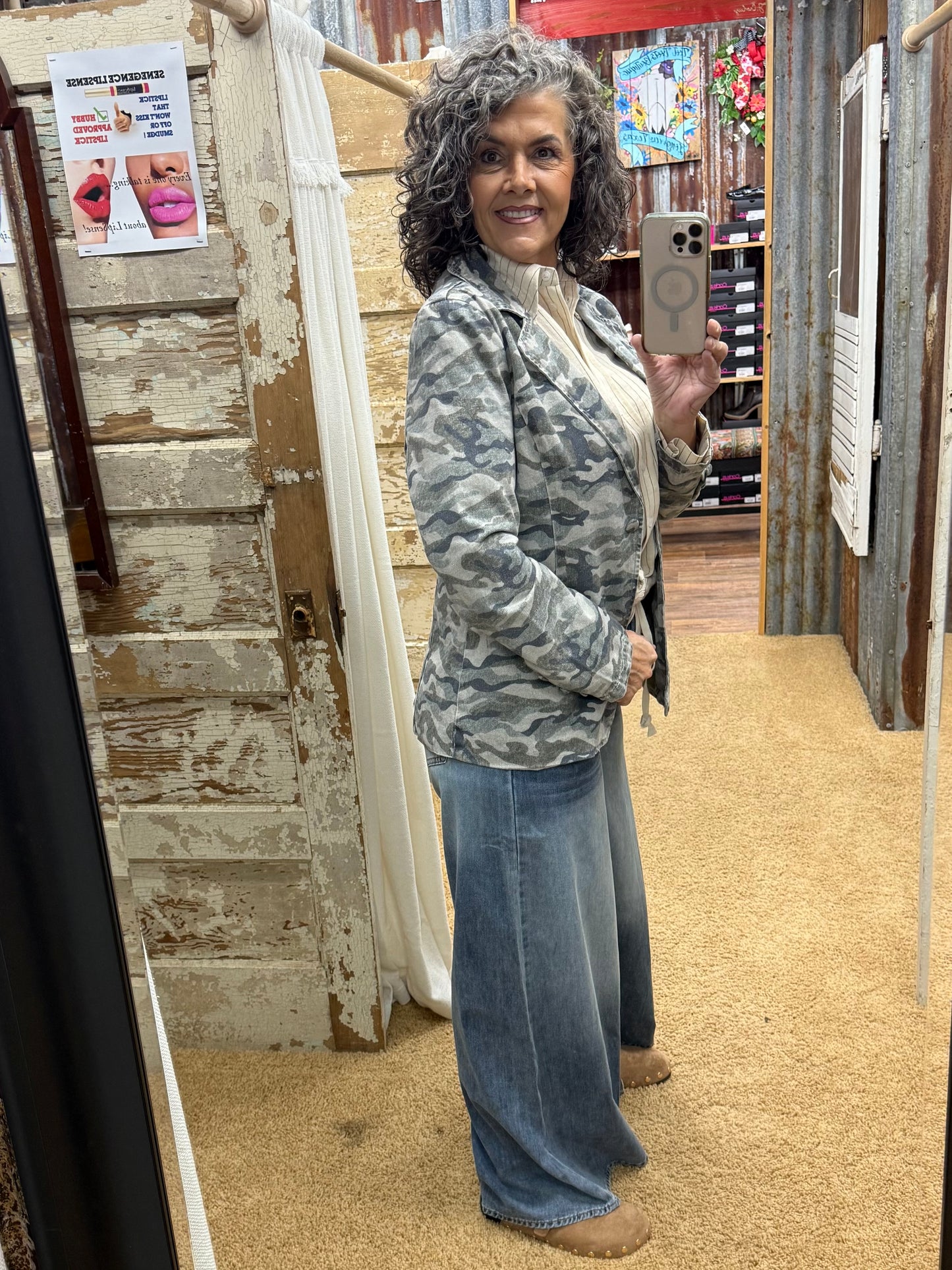 Ombre Wide Leg Denim Pants
