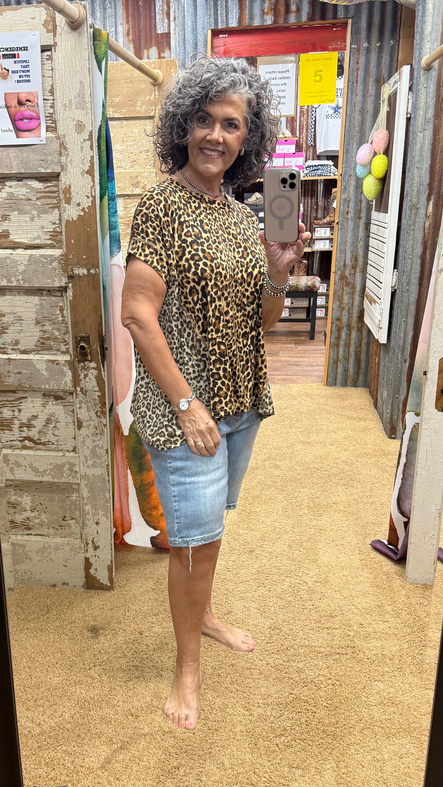 Leopard Sharkbite Top