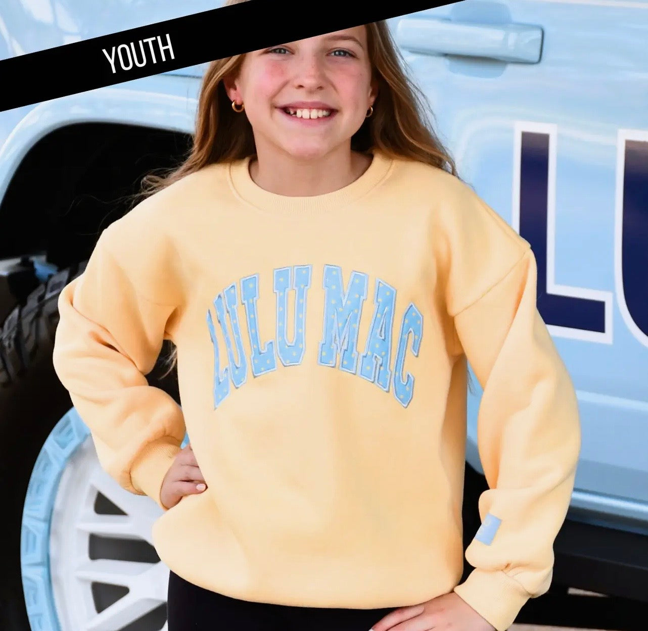 Butter Polka Dot Lulu Mac Sweatshirt - YOUTH