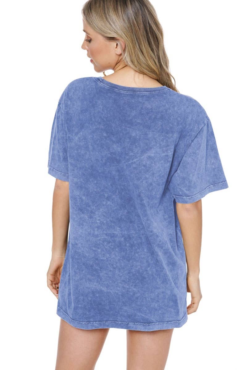Mallard Ducks Vintage Graphic S/S Blue Washed Boyfriend Tee
