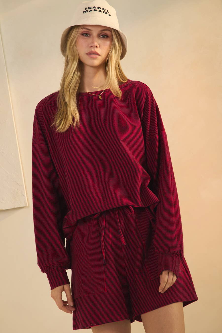 Striped Knit Lounge Set