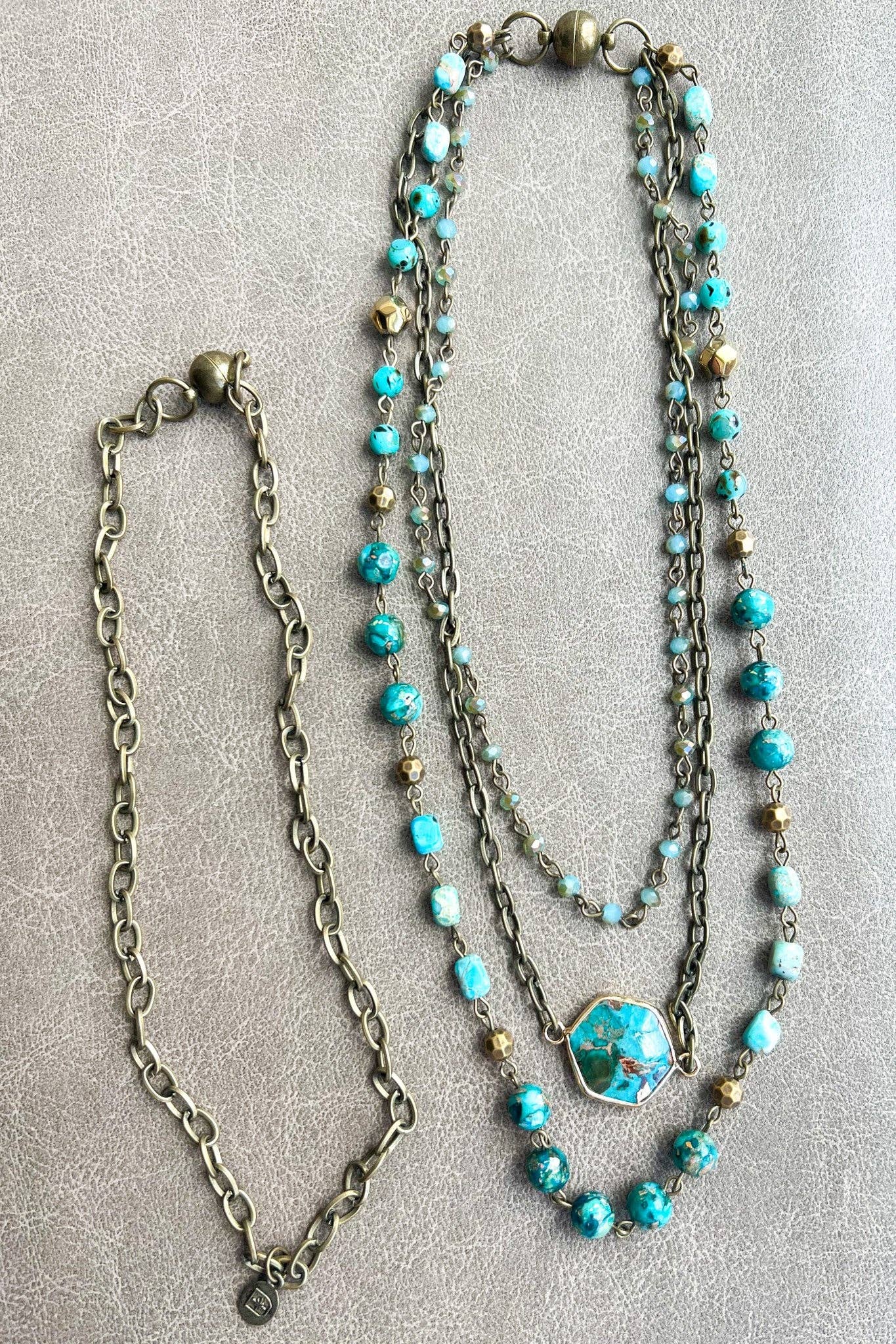 Janet Turquoise Necklace, Earring and Bracelet Set