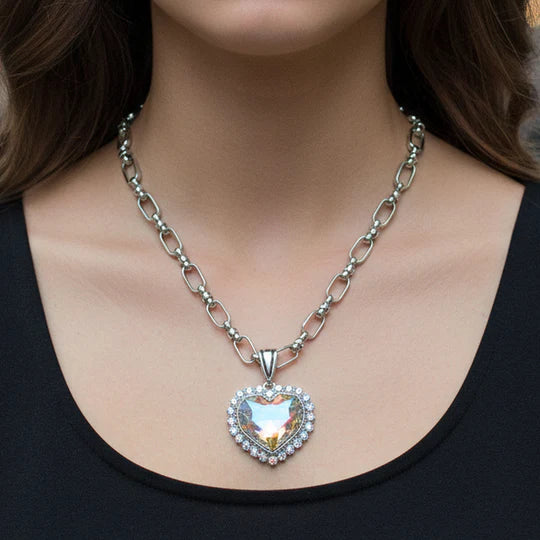 Iridescent Heart Necklace