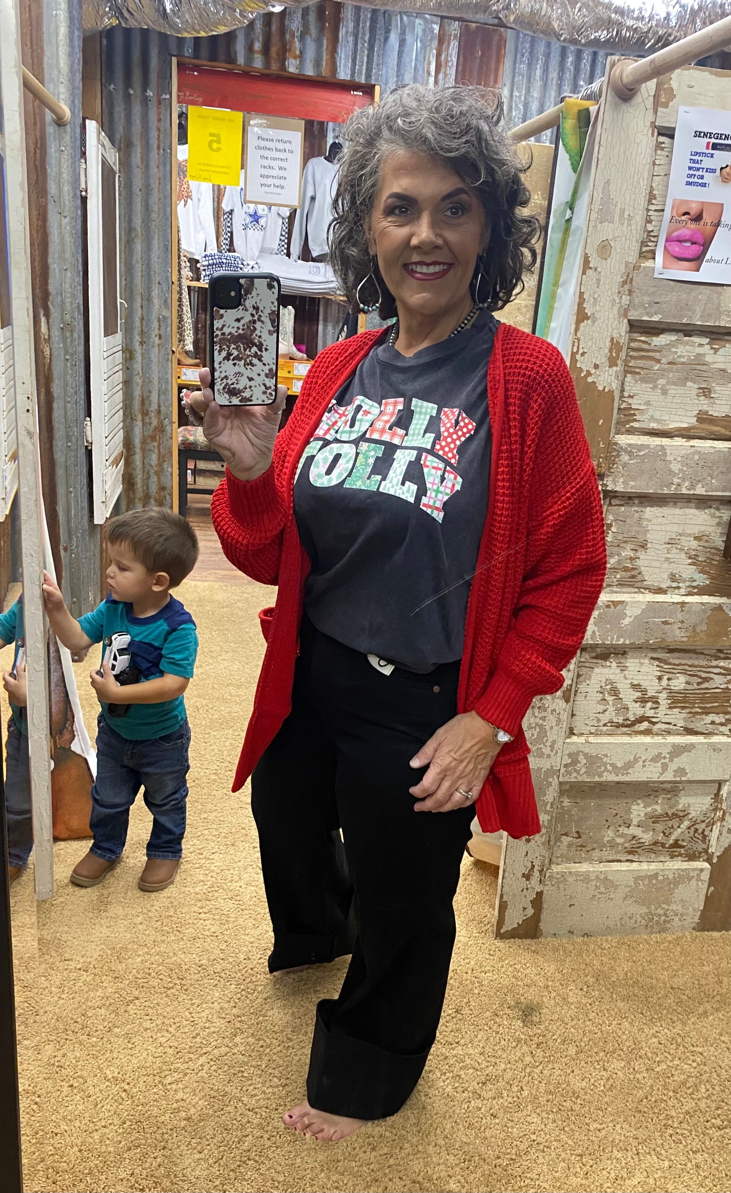 Holly Jolly Patchwork Tee