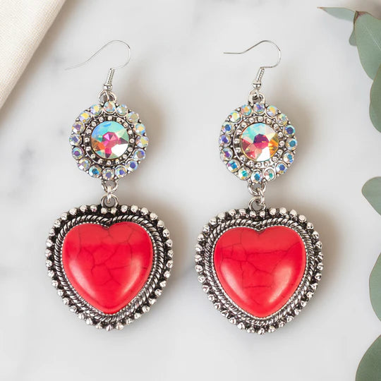 Red Heart Earrings