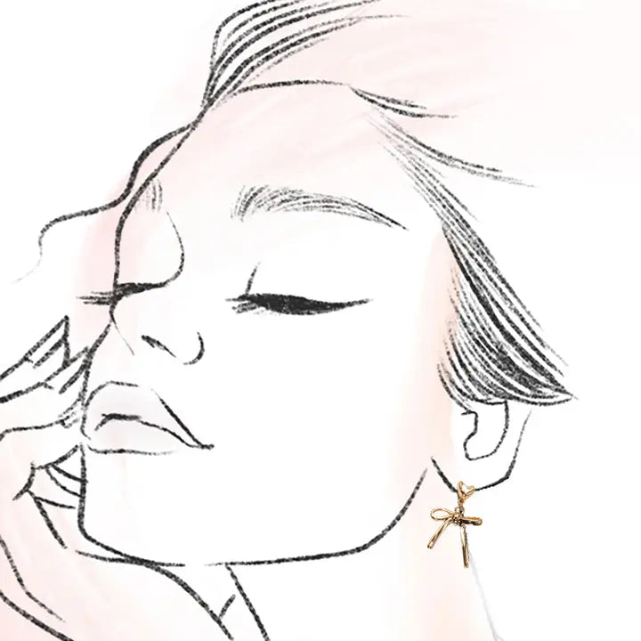 Classic Bow Drop Dangle Earrings | 80E6416