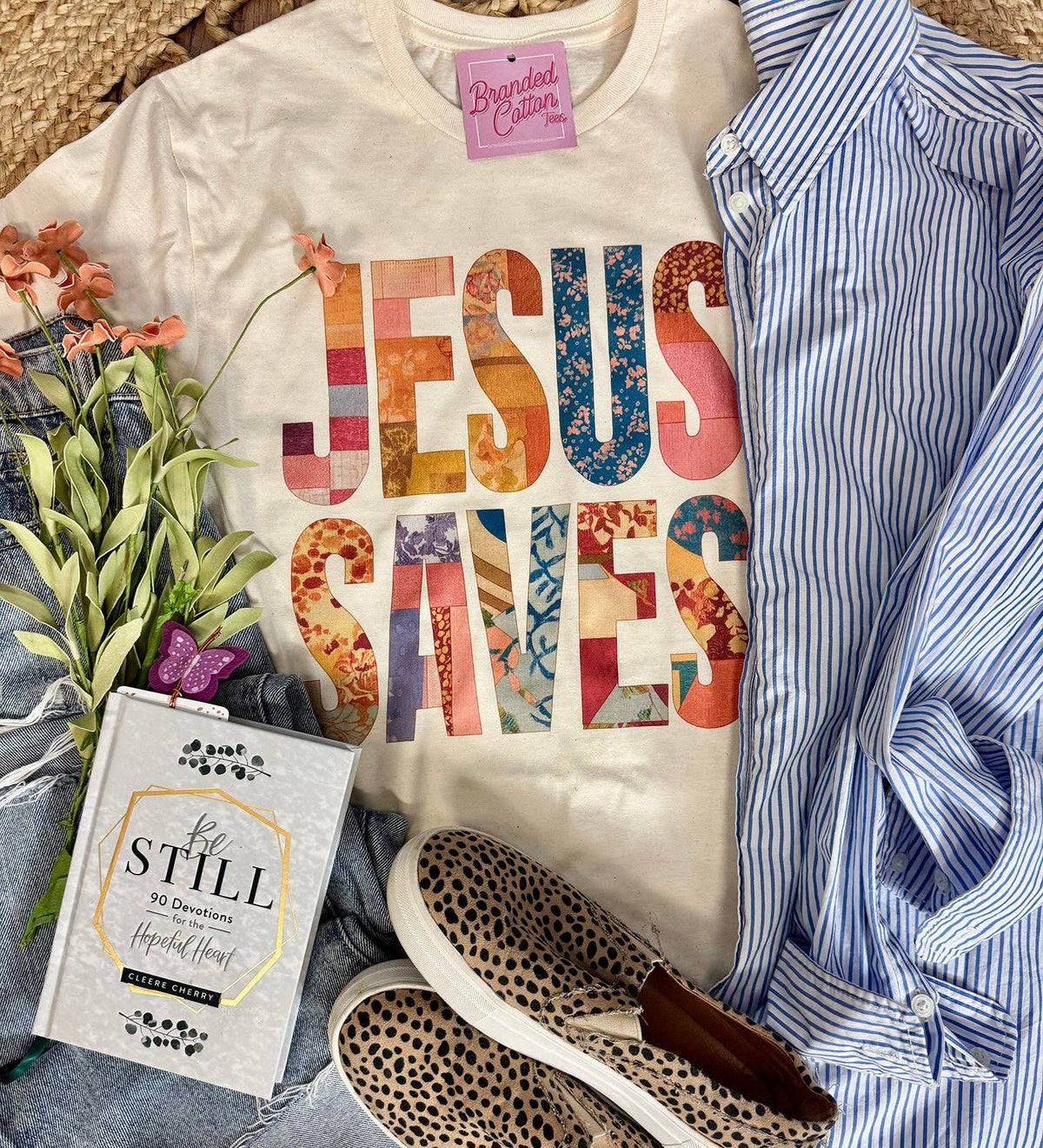 Branded Cotton Jesus Saves Graphic Tee