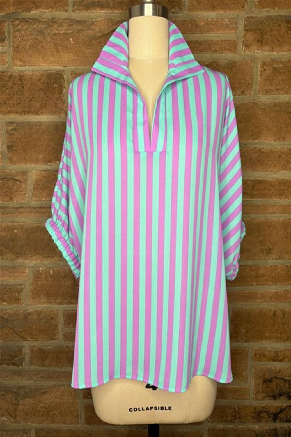 SLOAN STRIPED PURPLE RAIN BLOUSE