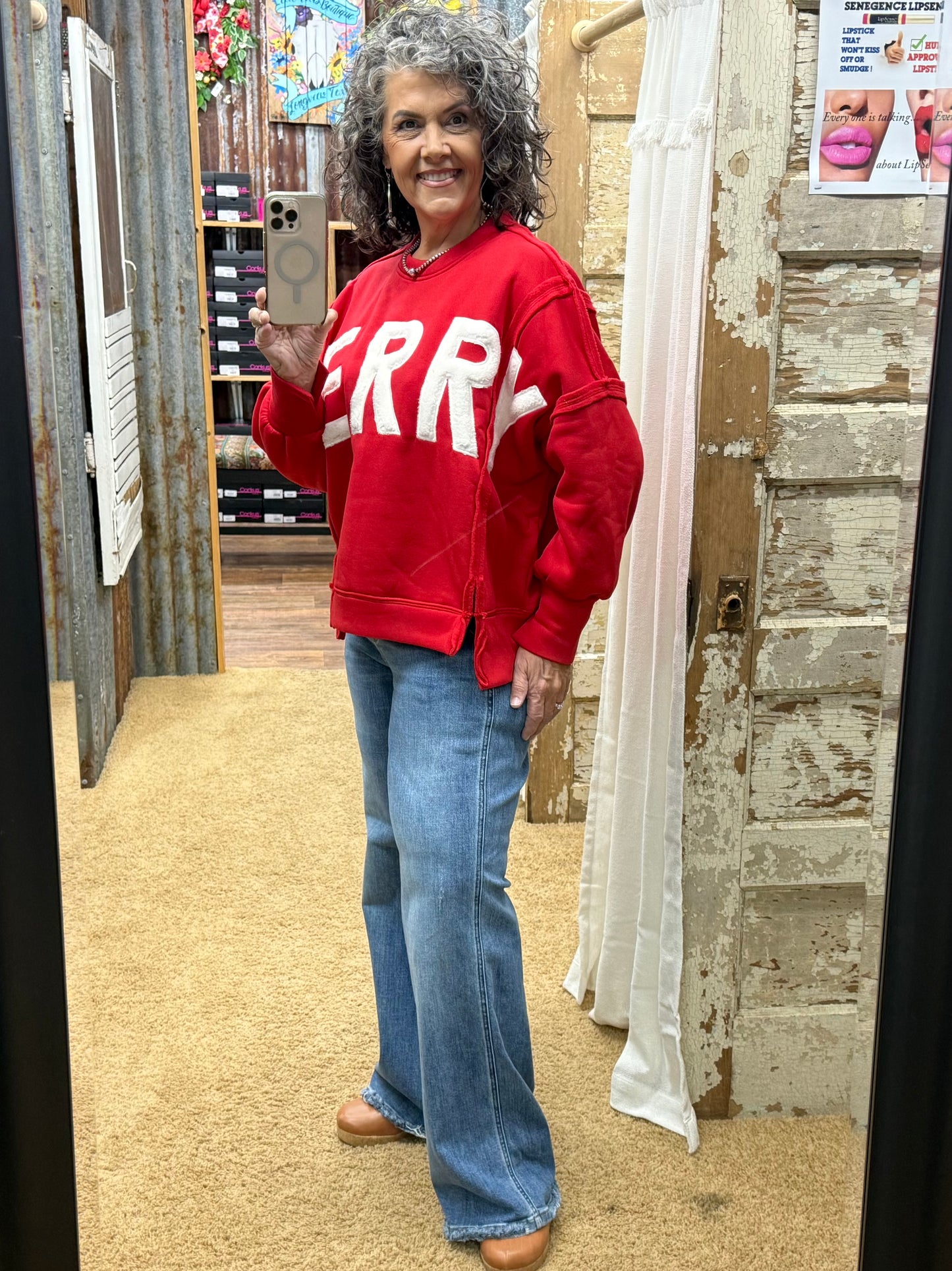 MERRY RED SWEATSHIRT