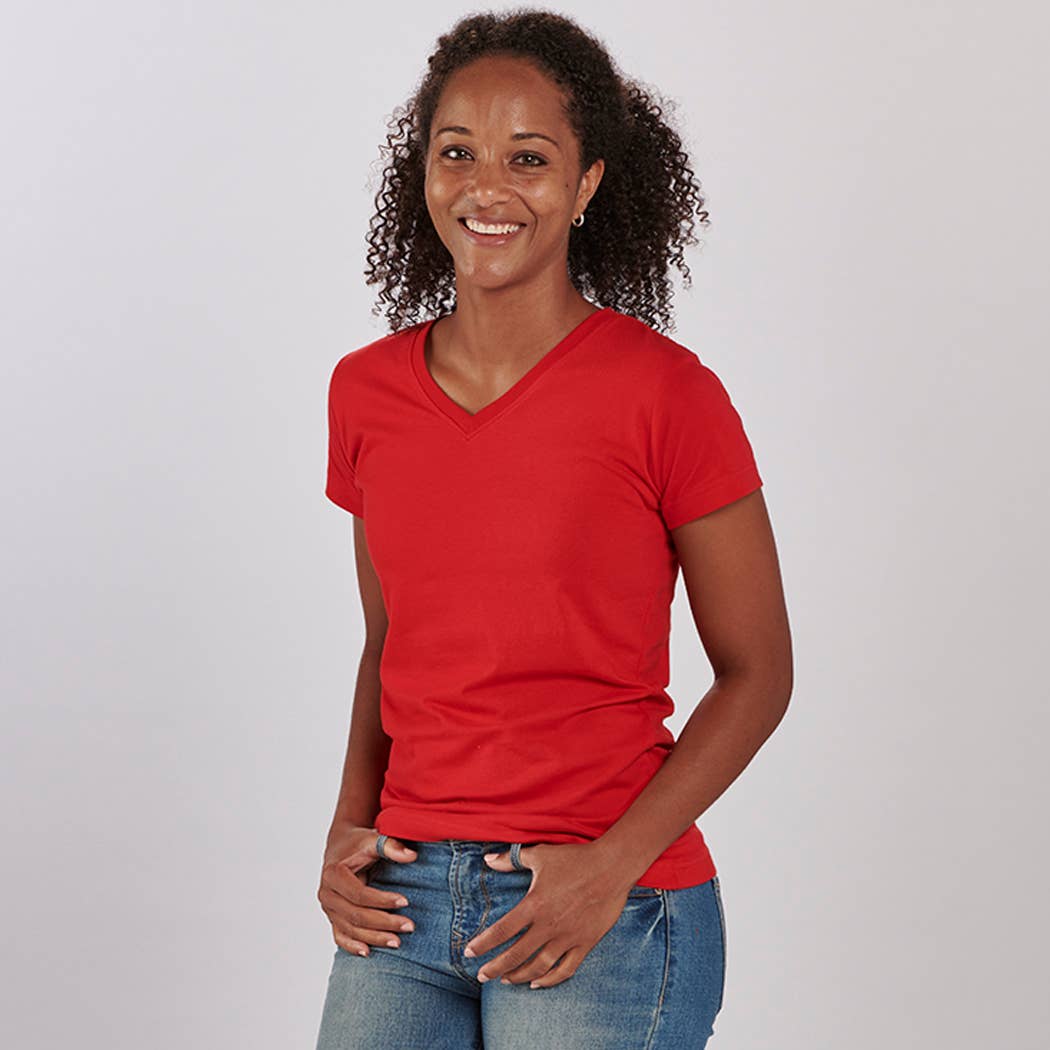 Red V-Neck Tee
