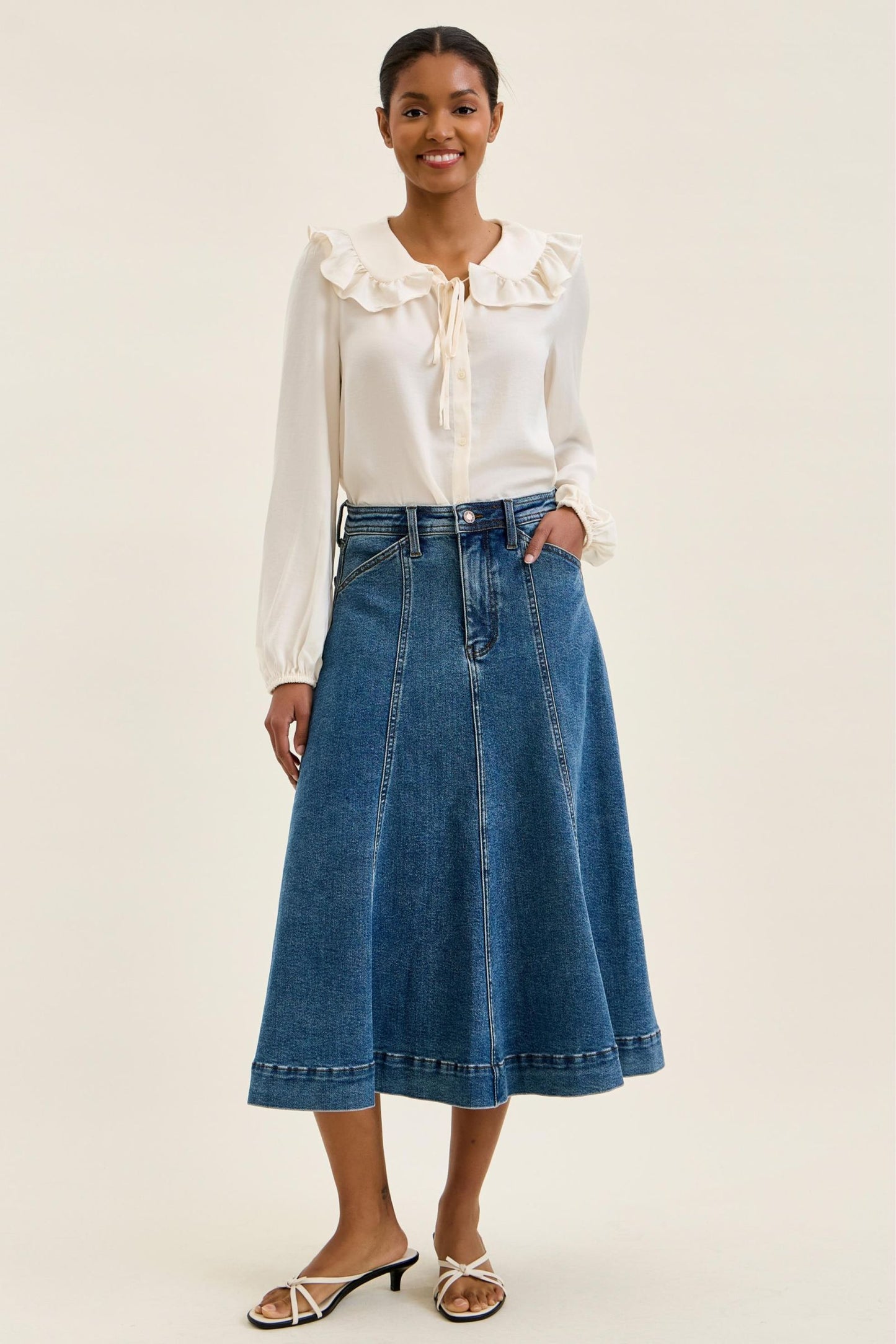 Judy Blue HW Lasso Skirt MD Medium Stone