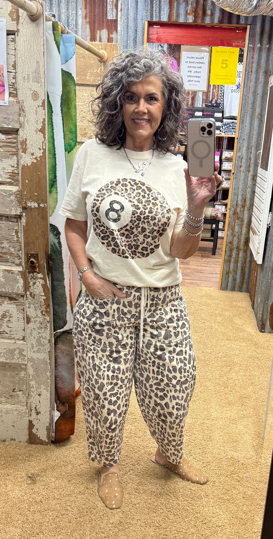 Leopard 8 Ball Tee