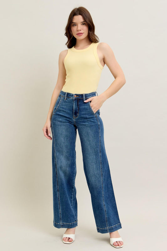 Judy Blue High Waist Trouser Wide Leg Jeans 82656