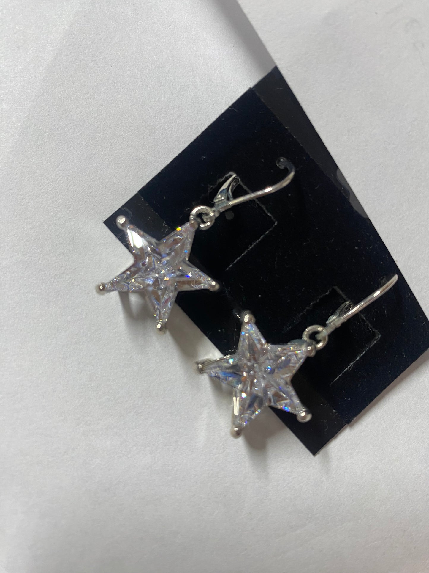 Silver Swarovski Star Earrings