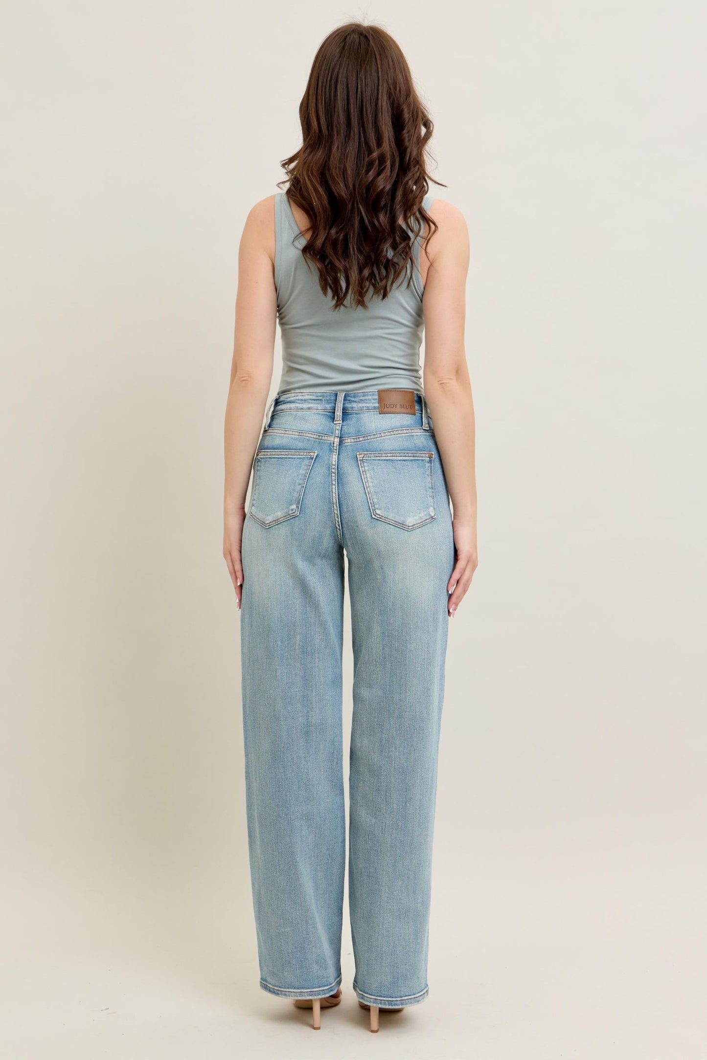 Judy Blue High Waist & Knee Patch Straight Jean 88928