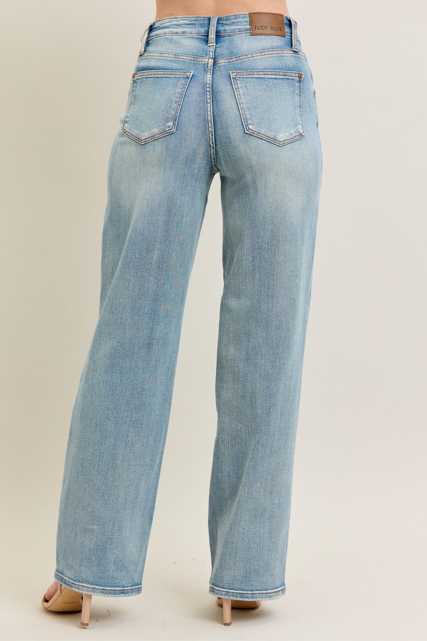 Judy Blue High Waist & Knee Patch Straight Jean 88928