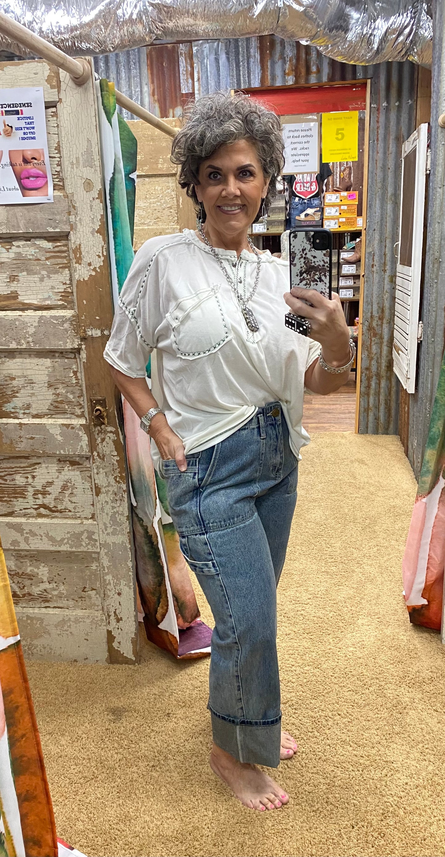 Black Domino Adjustable Ring