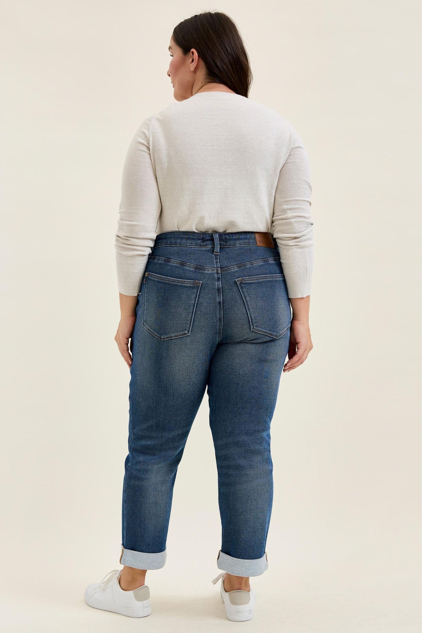 Judy Blue MR BILLIE Boyfriend DK Cozy Indigo Jeans (Knit Indigo) 881126