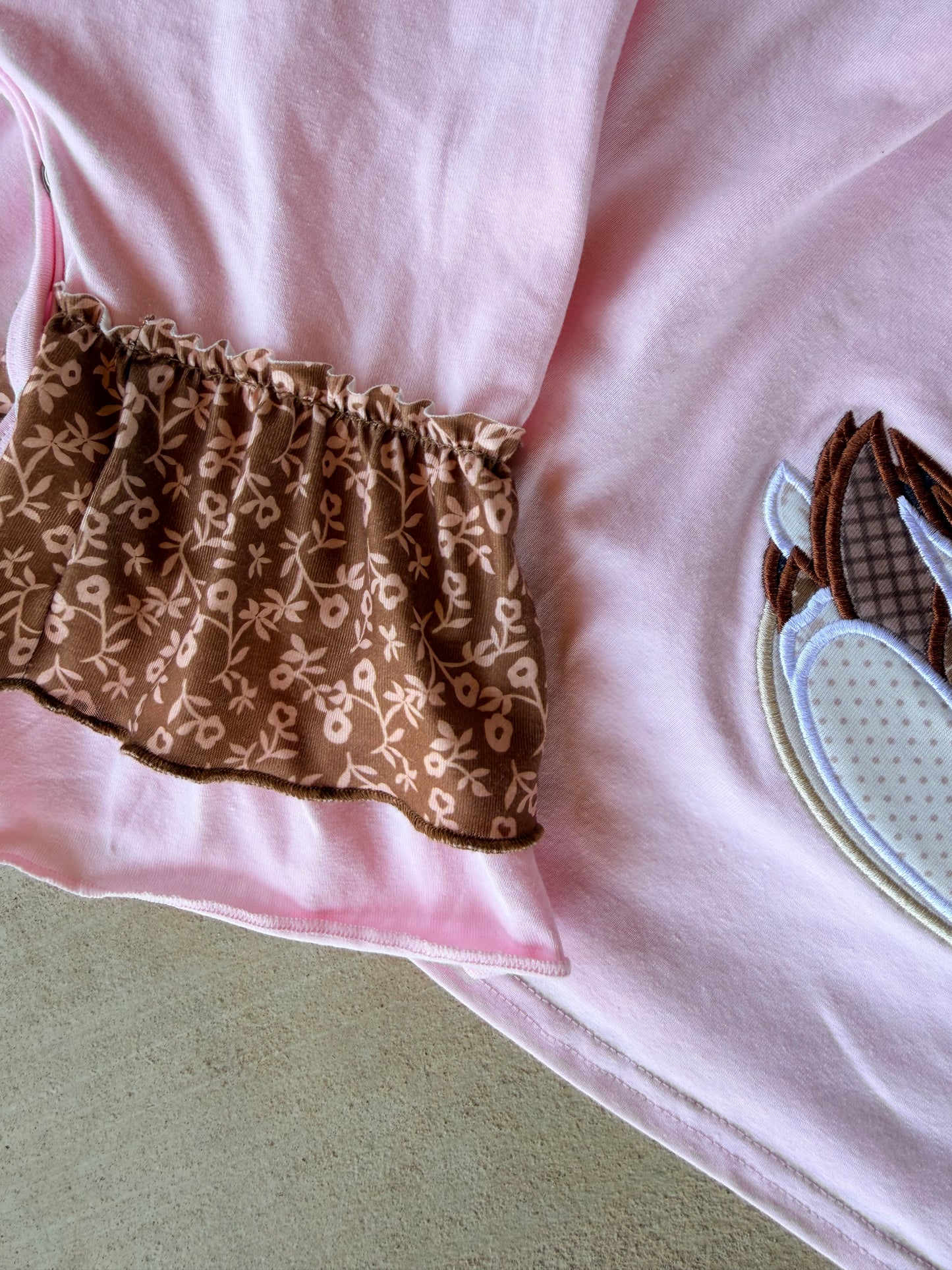 Duck Embroidered Sister Set
