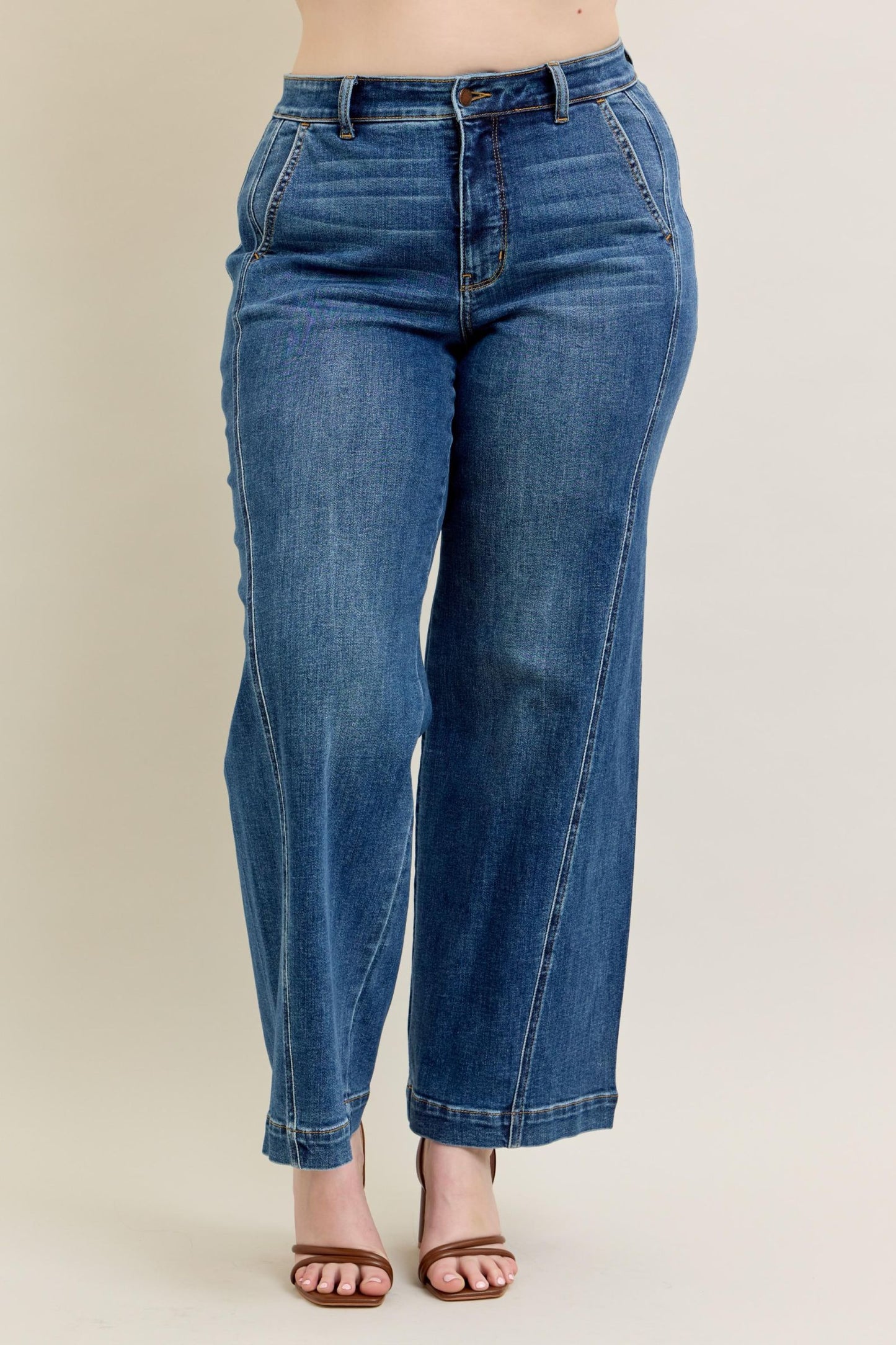 Judy Blue High Waist Trouser Wide Leg Jeans 82656
