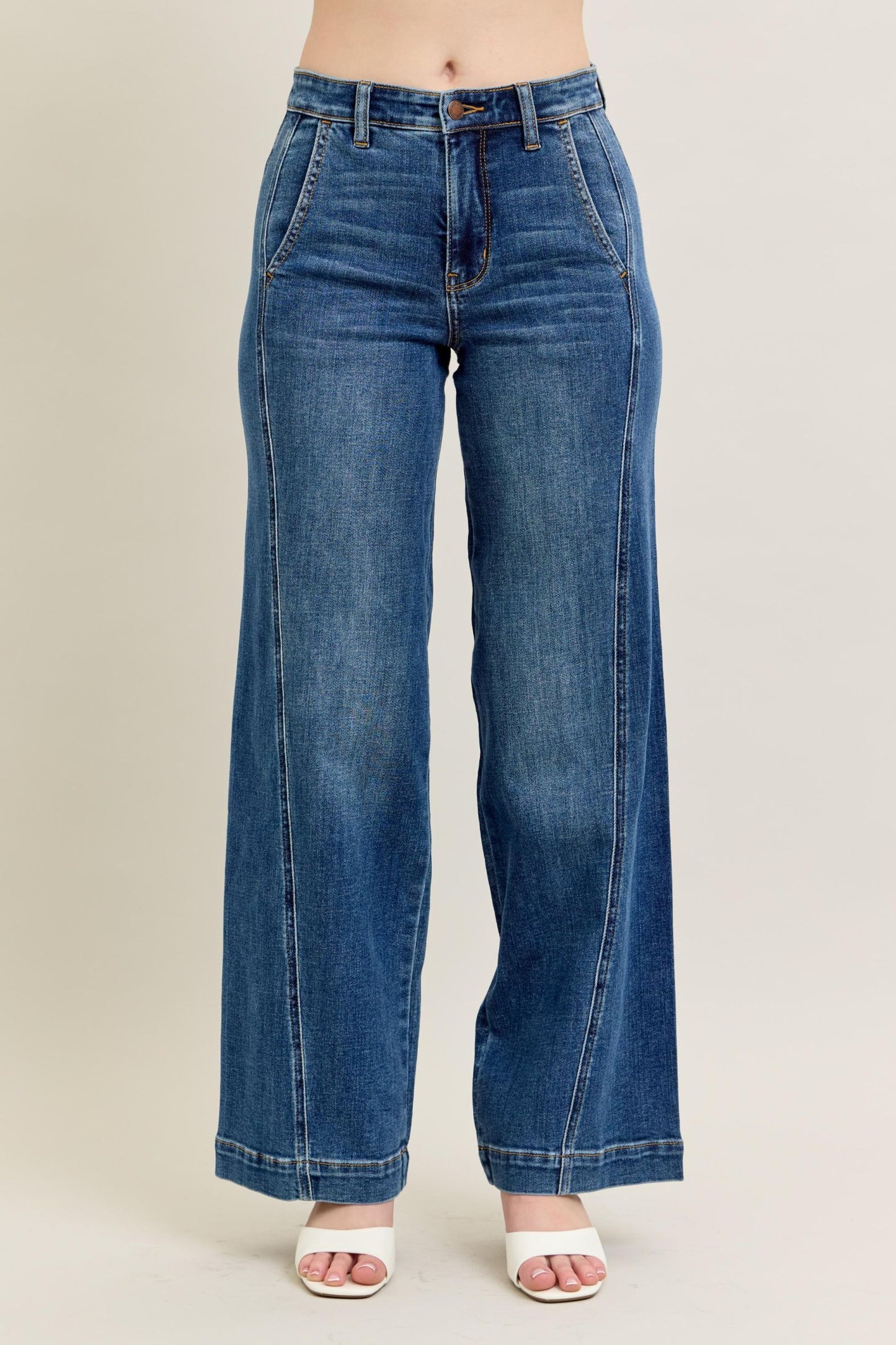 Judy Blue High Waist Trouser Wide Leg Jeans 82656