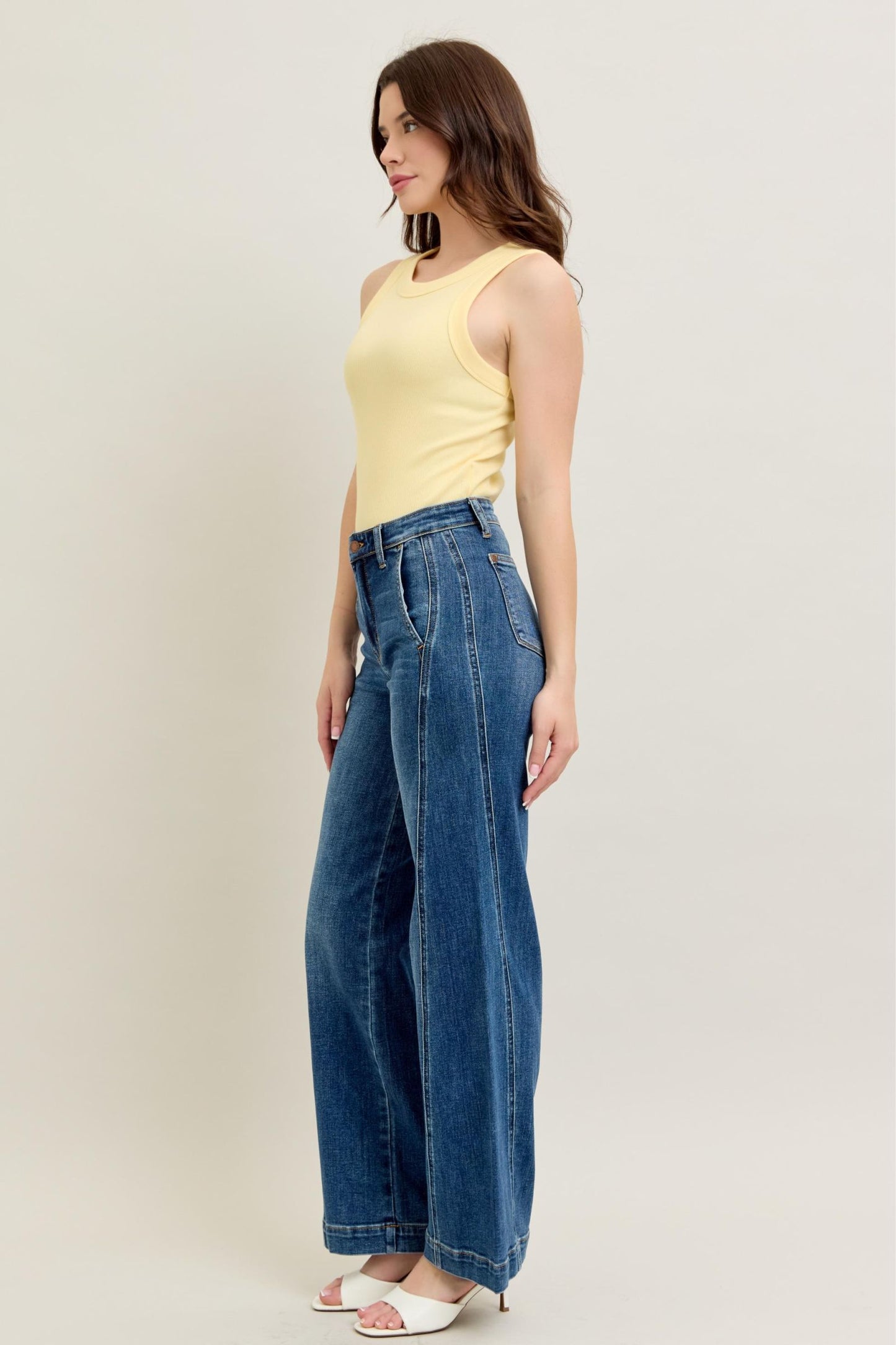 Judy Blue High Waist Trouser Wide Leg Jeans 82656