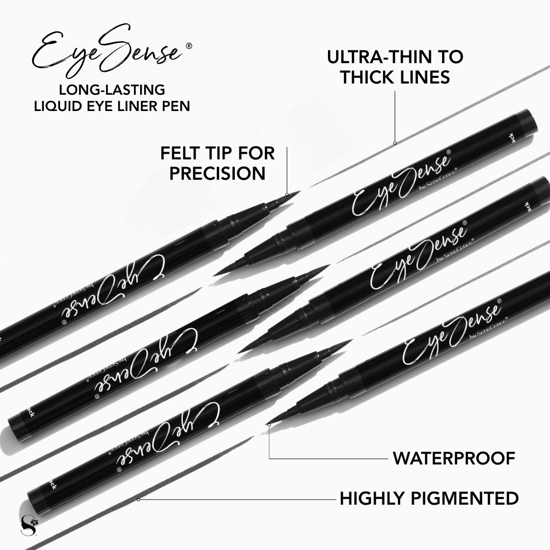 BLACK EYESENSE® LONG-LASTING LIQUID FELT-TIP EYE LINER PEN