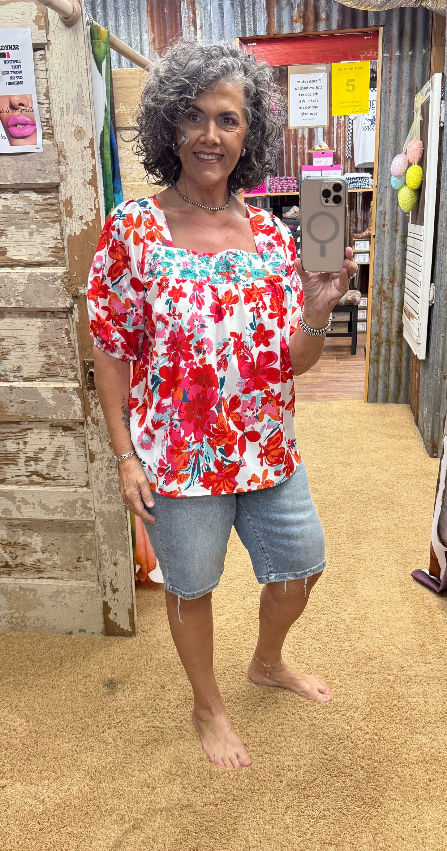 Floral Embroidered Top