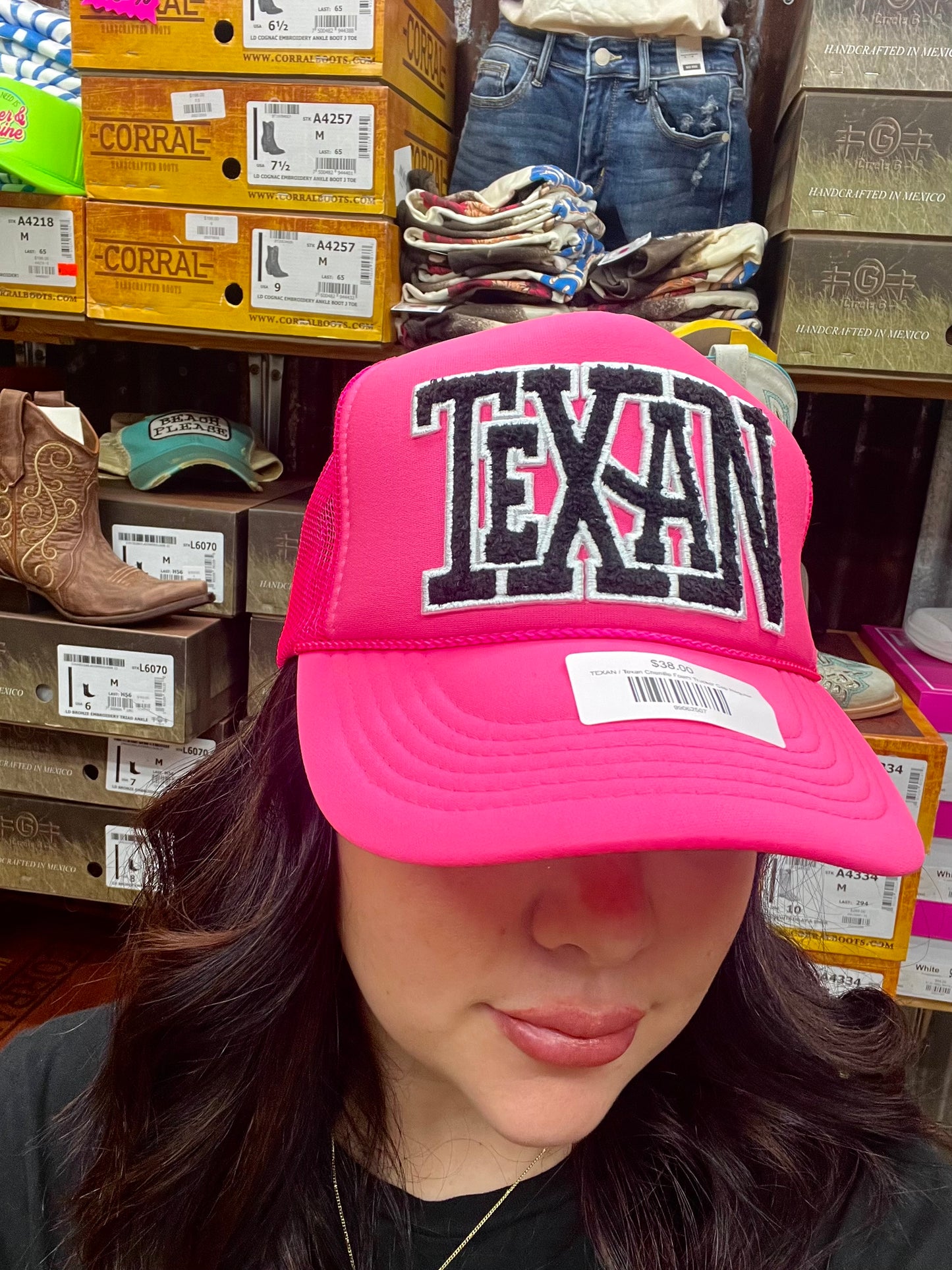 Texan Chenille Foam Trucker Cap