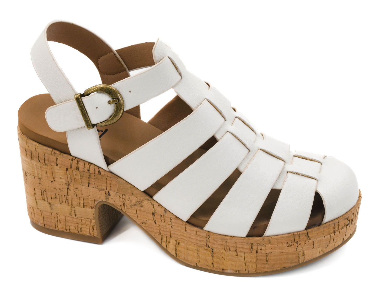 Fishin For A Compliment Ivory Clunky Sandal