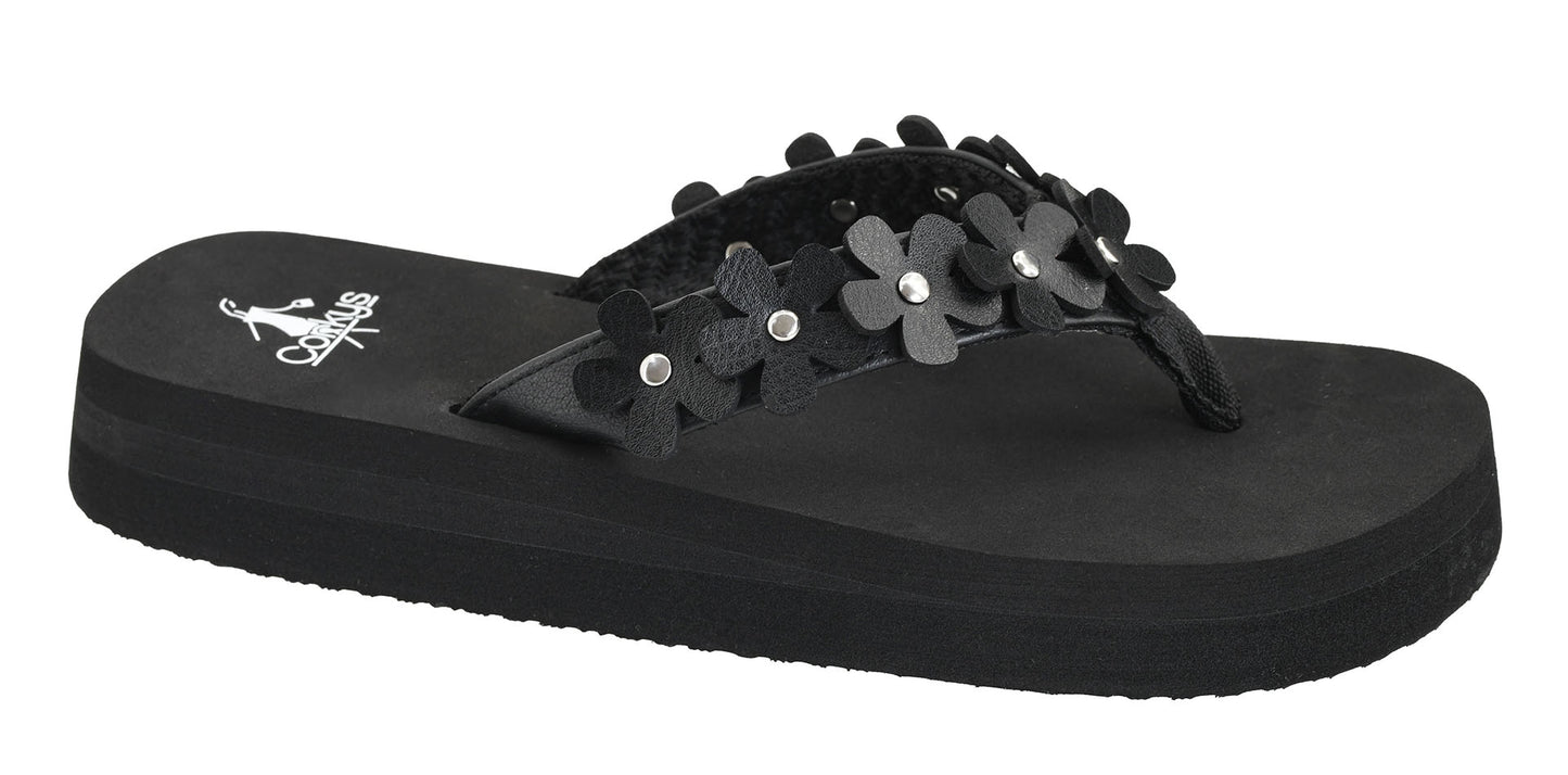 No Running - Black Flip Flop by Corkys