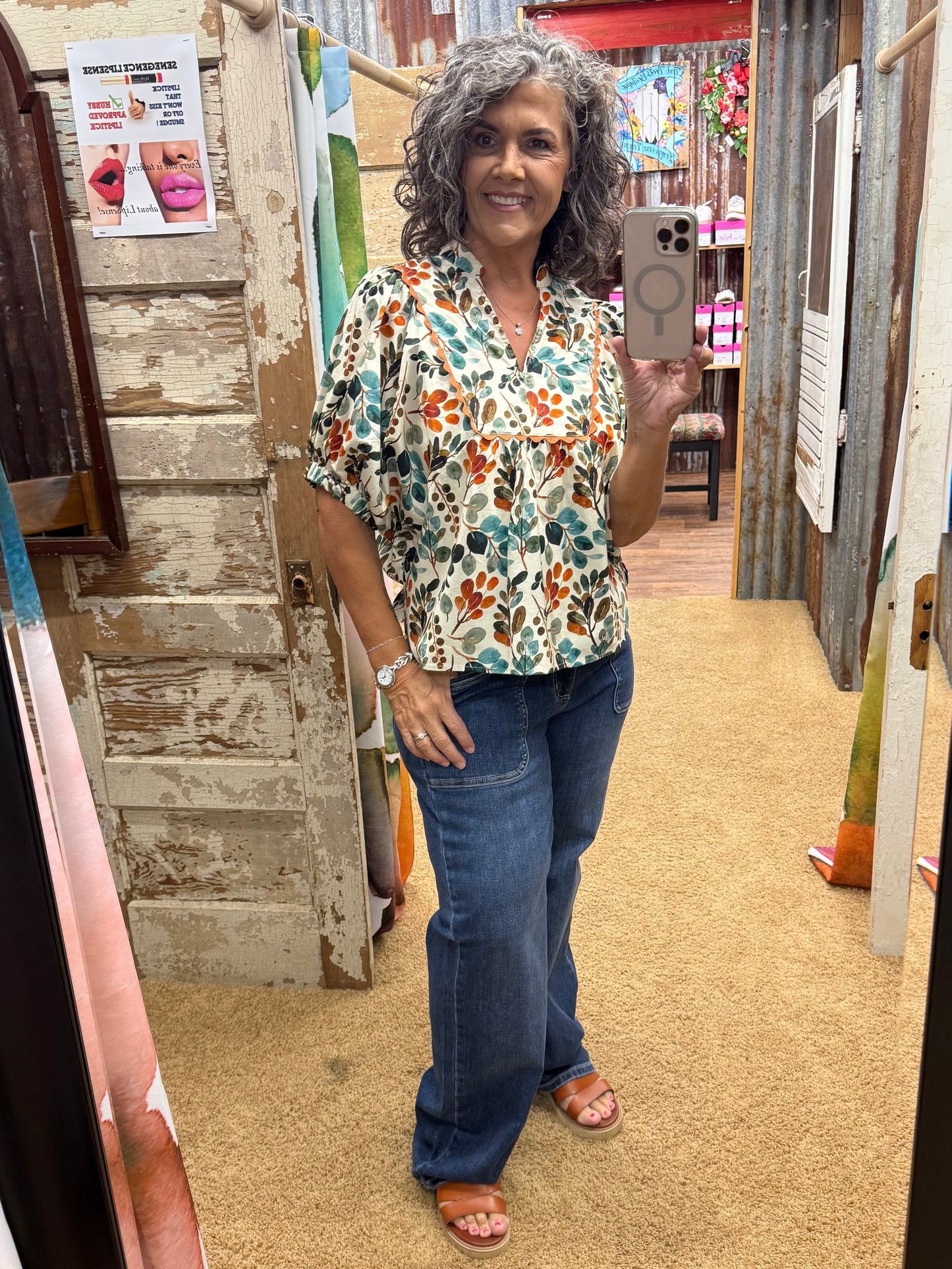 Ecru Botanical Blouse